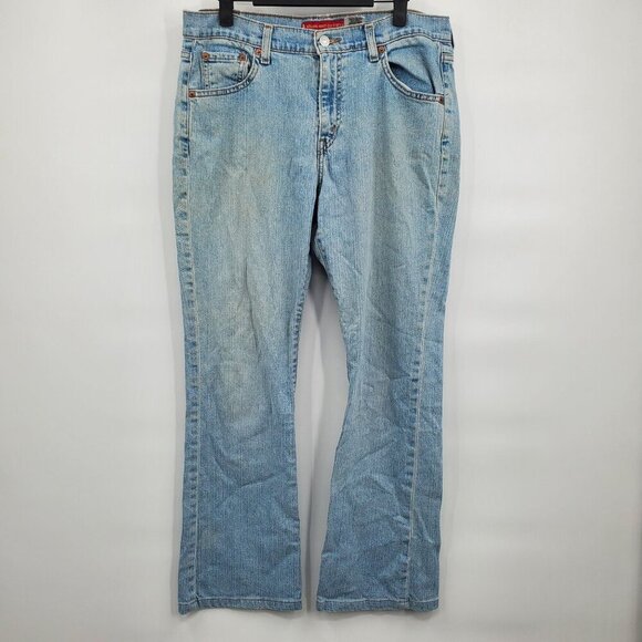 Levi's Nauveau Boot Cut Stretch 515 Jeans Denim Pants Women Size 12 MIS Low Rise - Picture 1 of 13